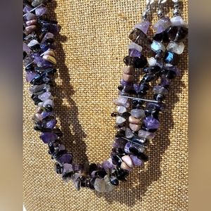 Free People Amethyst Triple Strand Choker